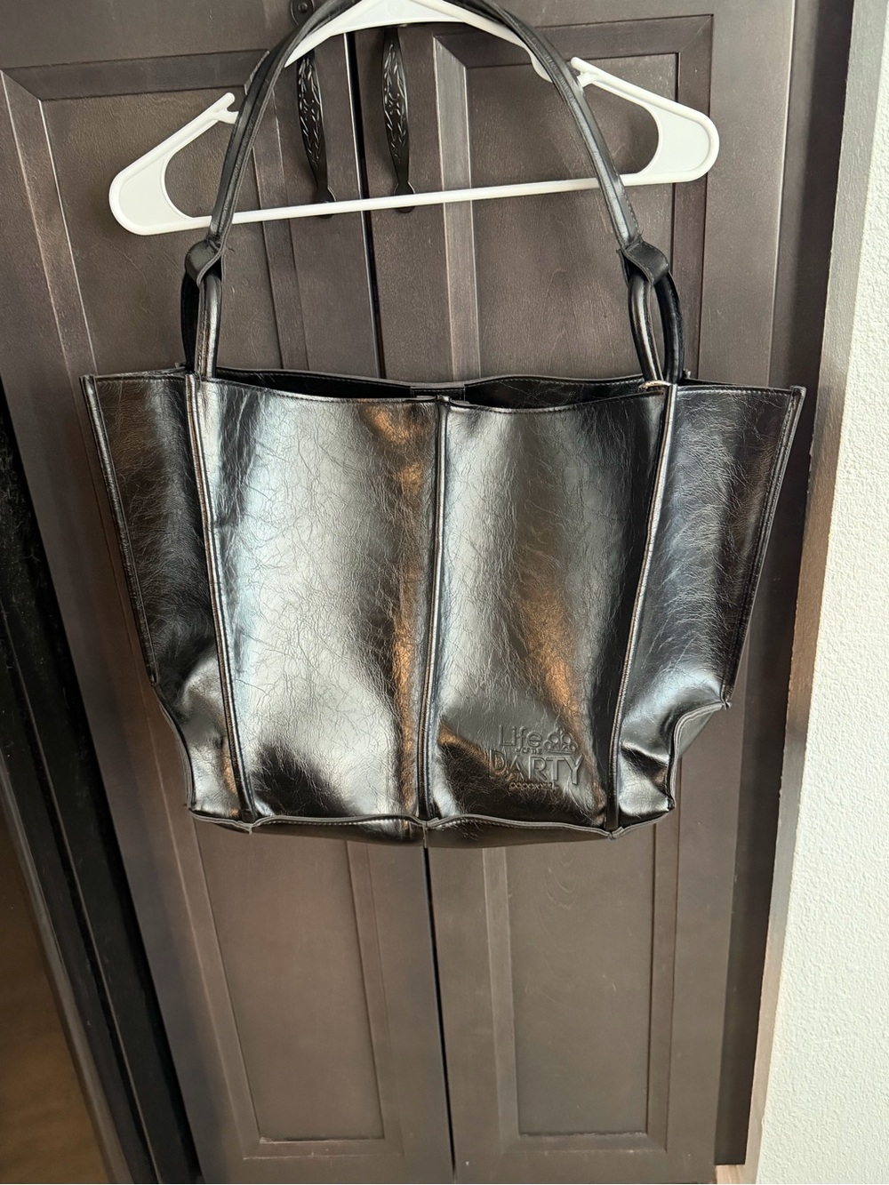 🖤Paparazzi Life of the Party Faux Leather Shoulder Tote Bag- Never Used